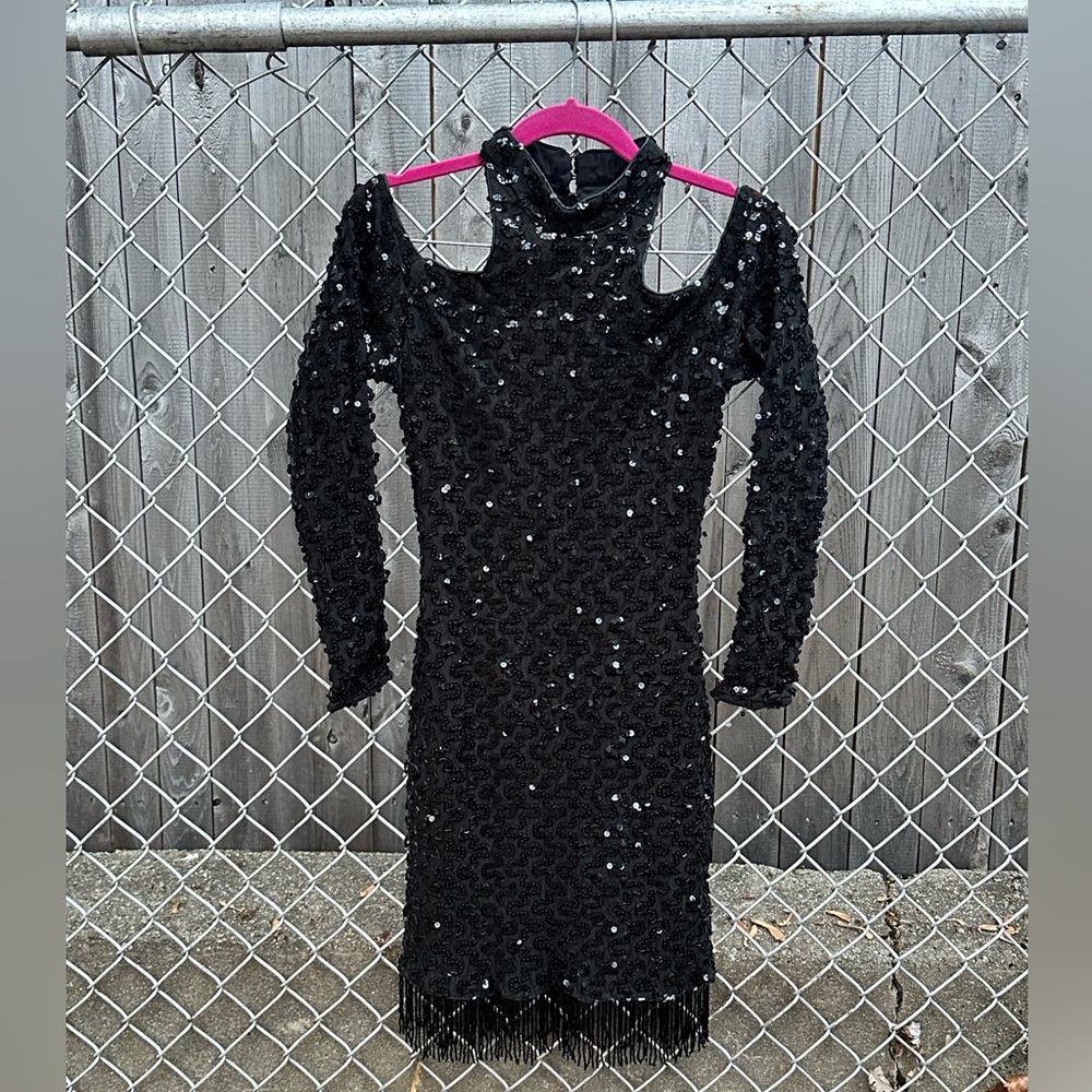 Dave & Johnny Vintage Shoulder Cut Out Dress Size 5-6